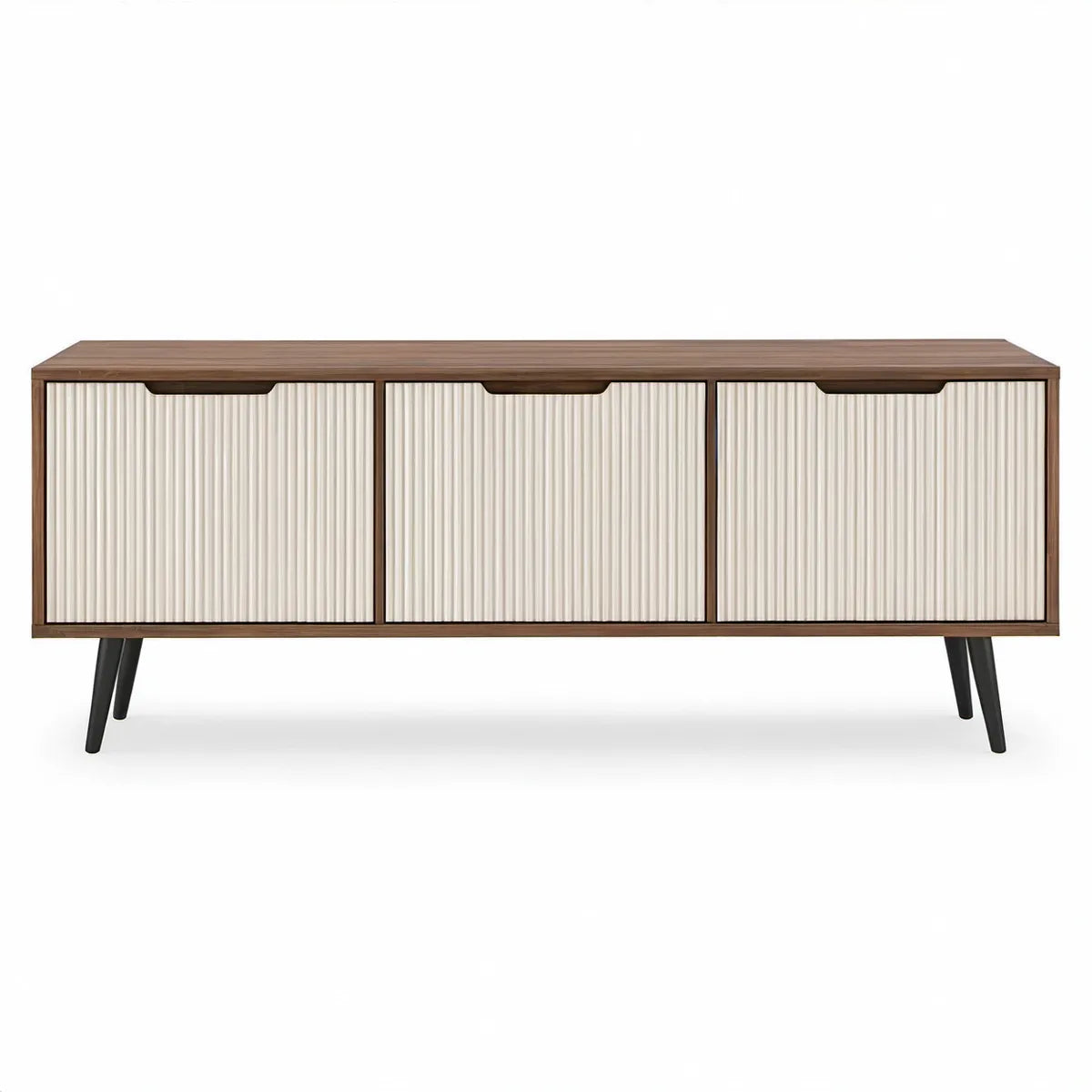 TV-Lowboard 180 x 40 x 65 cm aus MDF mit Walnussdekor