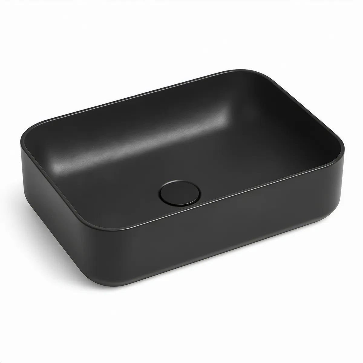 Aufsatzwaschbecken aus Sanitärkeramik, 60 x 40 x 13 cm, Schwarz matt